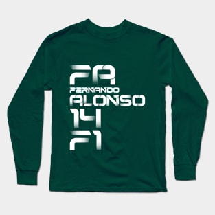 Fernando Alonso 14 Grand Prix Formula 1 Racing Driver Long Sleeve T-Shirt